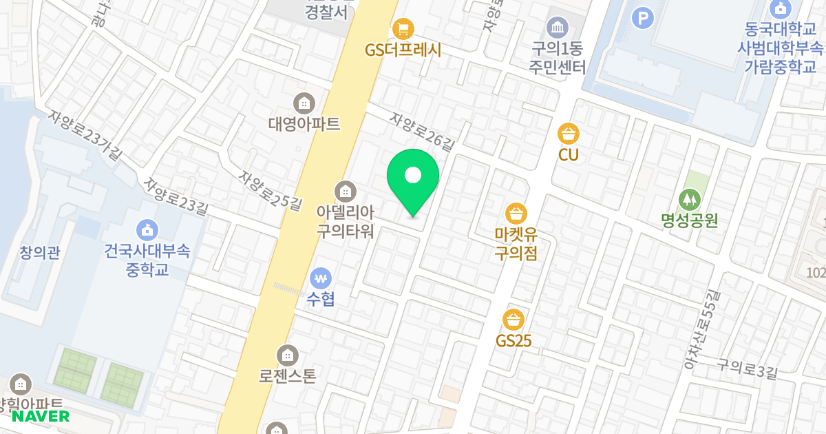 롯데홈타워빌 위치 지도 - 서울특별시 광진구