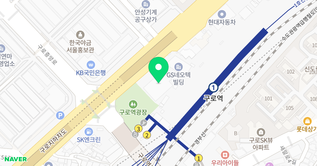 스타팰리스(603-9) 위치 지도 - 서울특별시 구로구 경인로 572