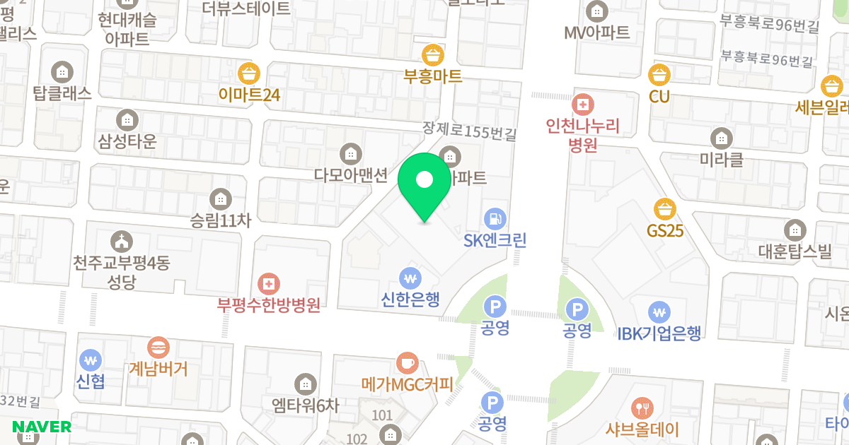 스카이홈 위치 지도 - 인천광역시 부평구 장제로 145