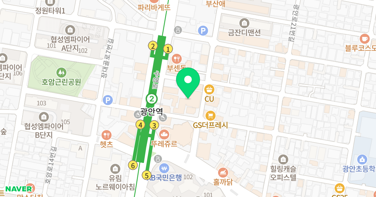 세종 엠스테이3차 위치 지도 - 부산광역시 수영구