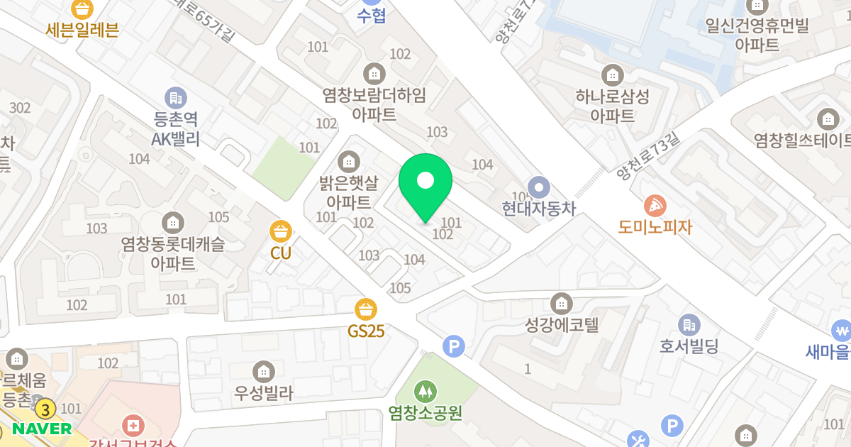 시원트레벨 위치 지도 - 서울특별시 강서구 공항대로65길 69-10