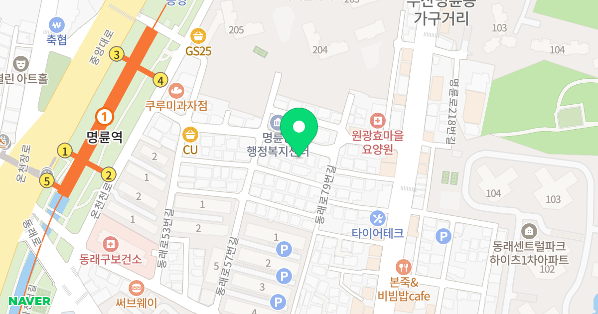 양지텔 위치 지도 - 부산광역시 동래구 명륜로207번길 19