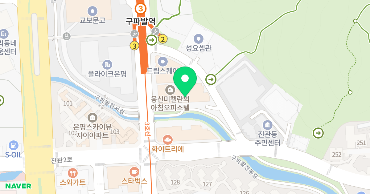 웅신 미켈란의 아침 위치 지도 - 서울특별시 은평구 진관2로 15-8