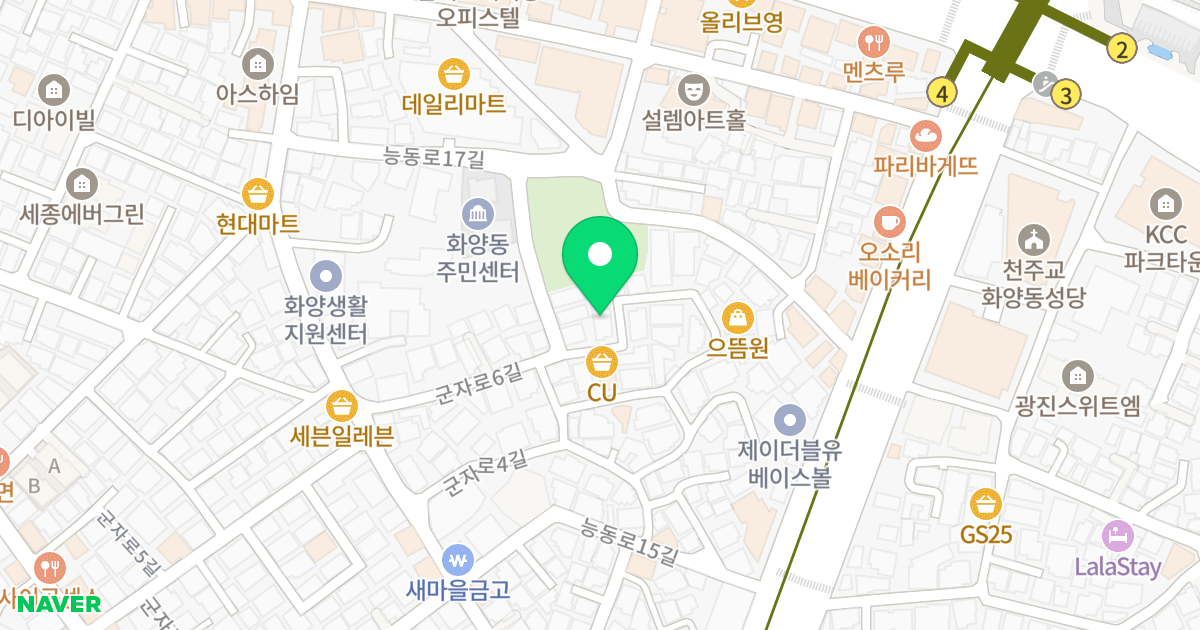 예그리나Ⅰ 위치 지도 - 서울특별시 광진구 군자로6길 27