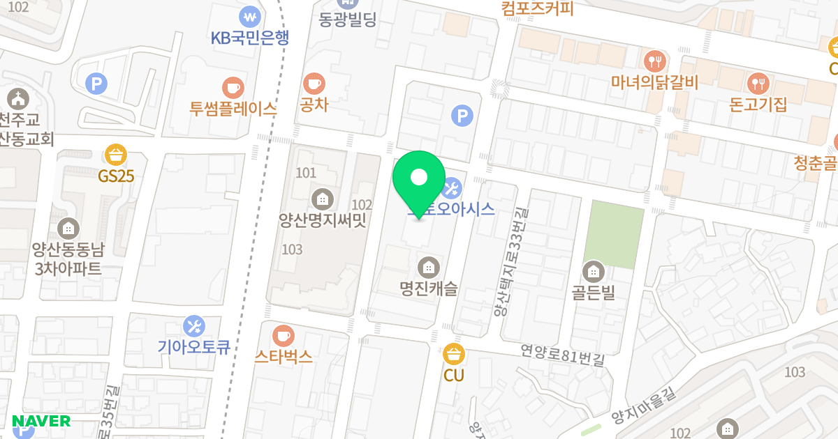 마루힐 센트럴파크 위치 지도 - 광주광역시 북구 양산택지로37번길 51