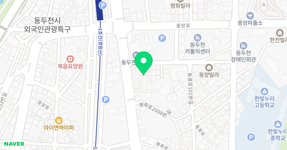 (510-1) 위치 지도 - 경기도 동두천시 평화로2516번길 6