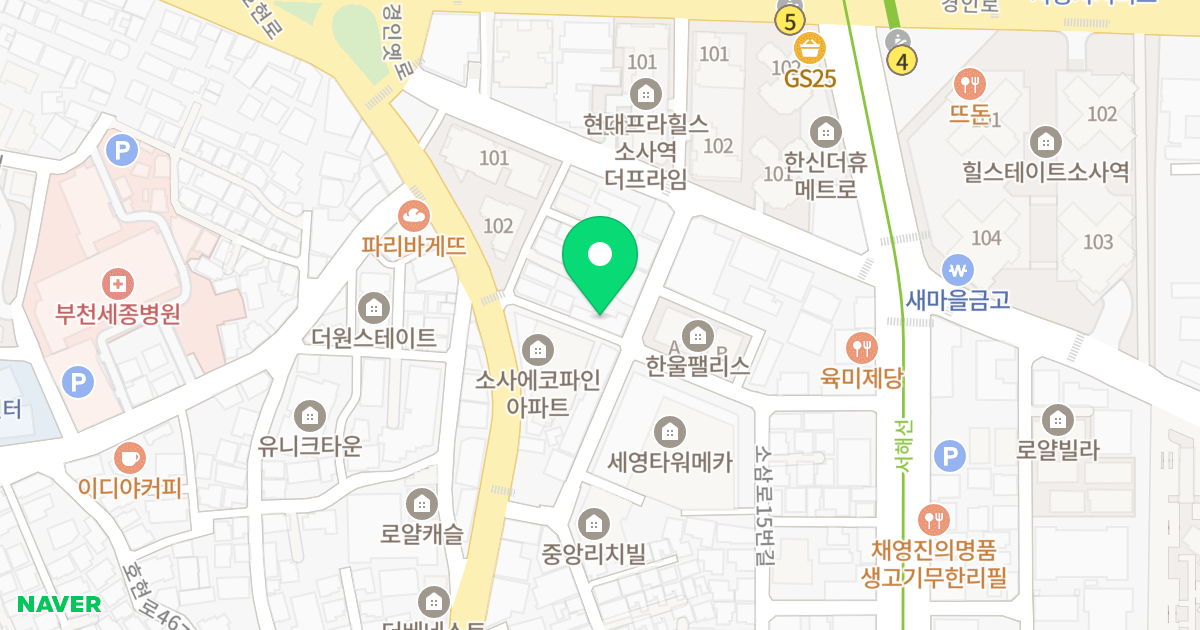 (68-16) 위치 지도 - 경기도 부천시 소사구