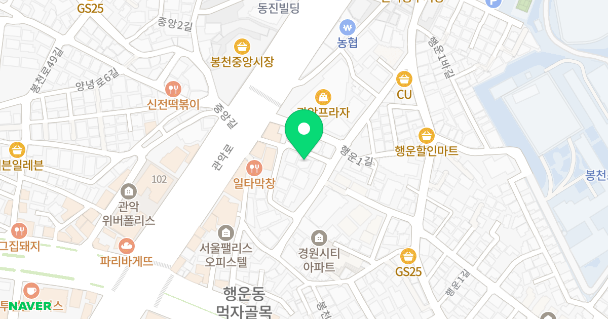 드림 오피스텔 위치 지도 - 서울특별시 관악구 관악로 208-42