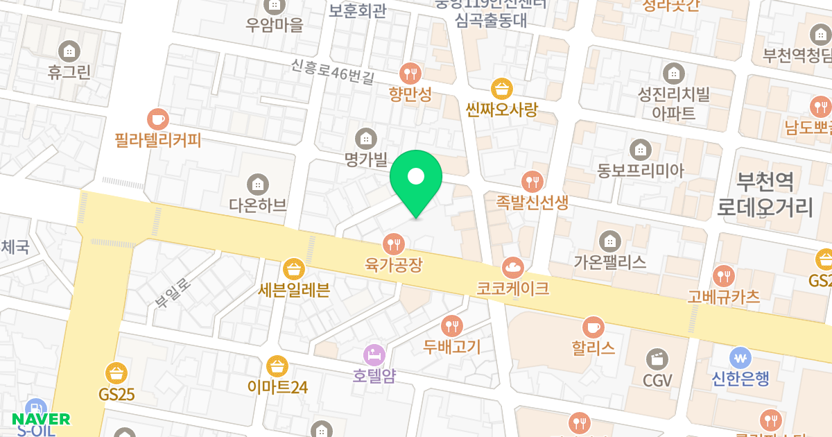 엠제이오피스텔 위치 지도 - 경기도 부천시 원미구  435-12