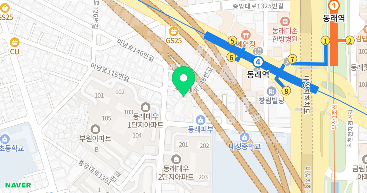 라이프존 위치 지도 - 부산광역시 동래구 충렬대로148번길 17
