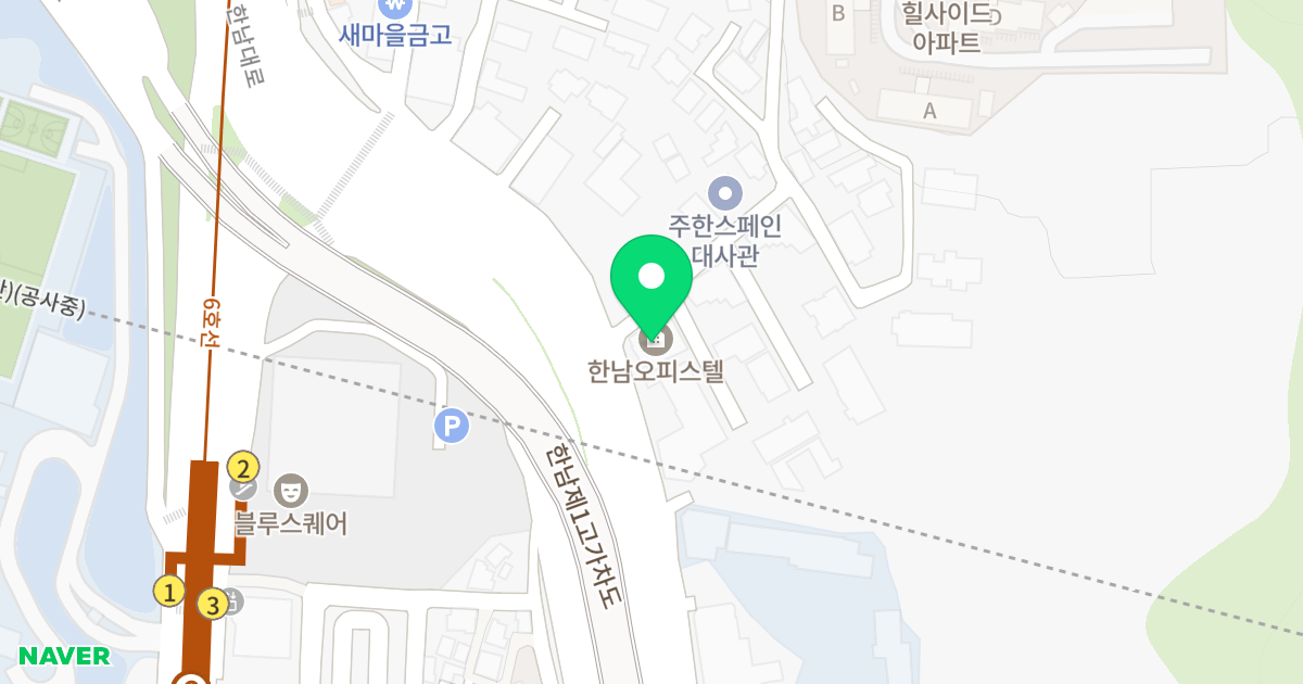 (726-116) 위치 지도 - 서울특별시 용산구 한남대로36길 6