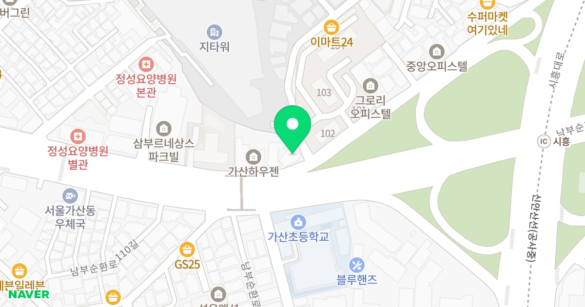 한나래16차 위치 지도 - 서울특별시 구로구 시흥대로161길 62