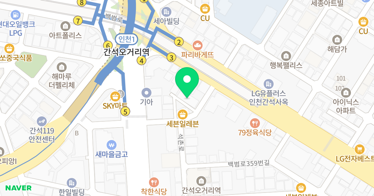 JH타워Ⅲ 위치 지도 - 인천광역시 남동구 남동대로934번길 19