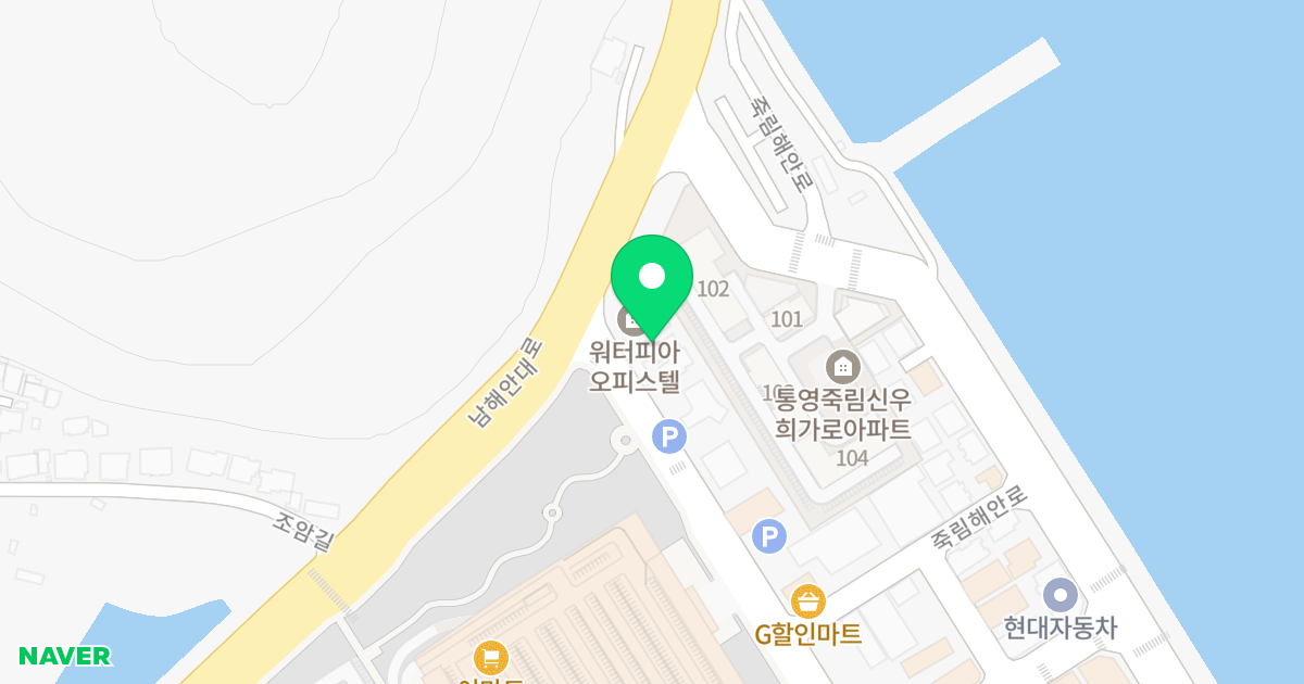 (1565-24) 위치 지도 - 경상남도 통영시 광도면