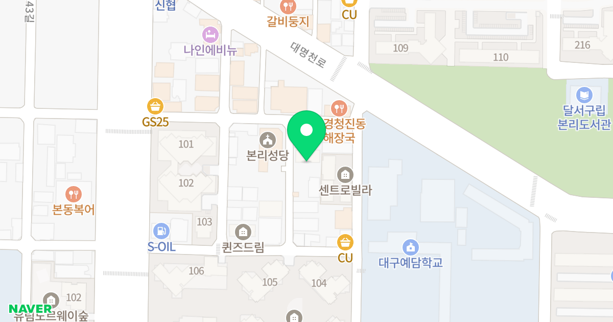 도담도담채 아파트 위치 지도 - 대구광역시 달서구 와룡로16길 27-18