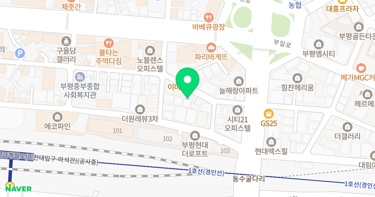 투엠레뷰 위치 지도 - 인천광역시 부평구 광장로30번길 74