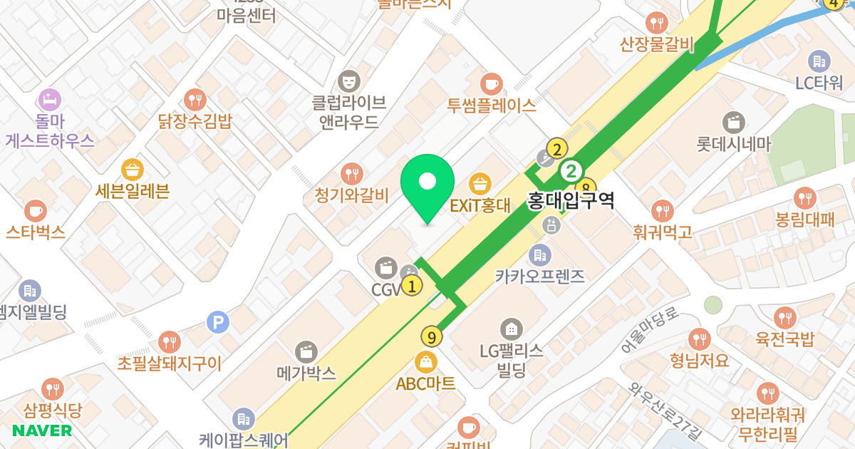 파라다이스텔 위치 지도 - 서울특별시 마포구 양화로 157