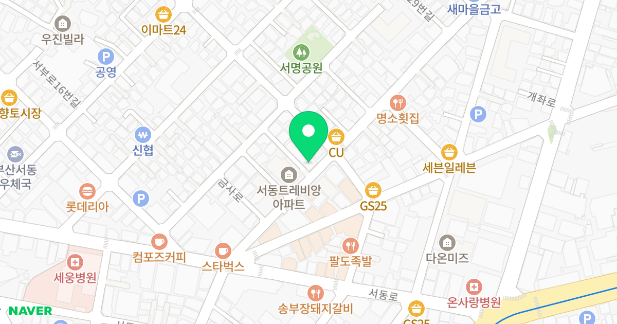 인스타 위치 지도 - 부산광역시 금정구