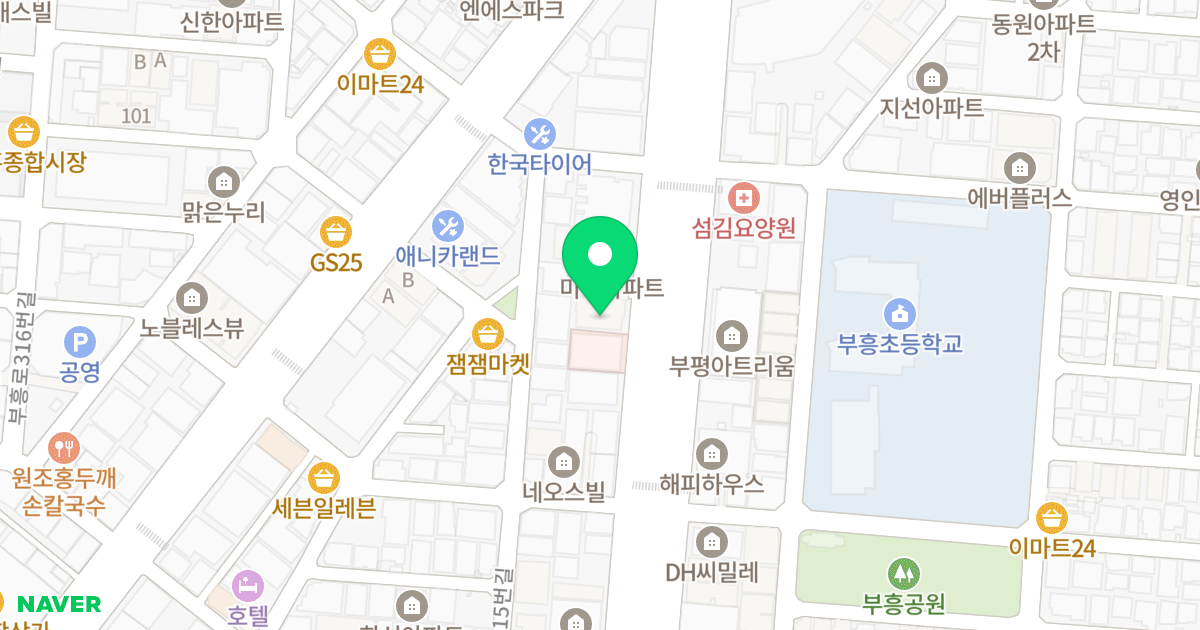 원창아파트 위치 지도 - 인천광역시 부평구 장제로 119
