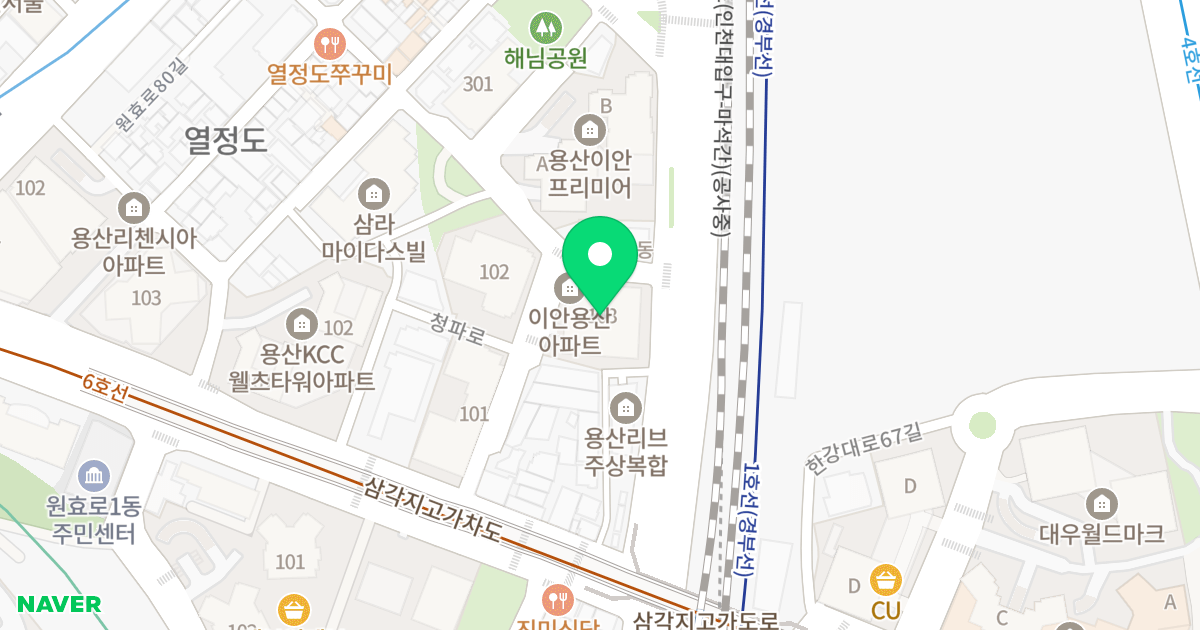 이안 용산1차 위치 지도 - 서울특별시 용산구 백범로90길 74