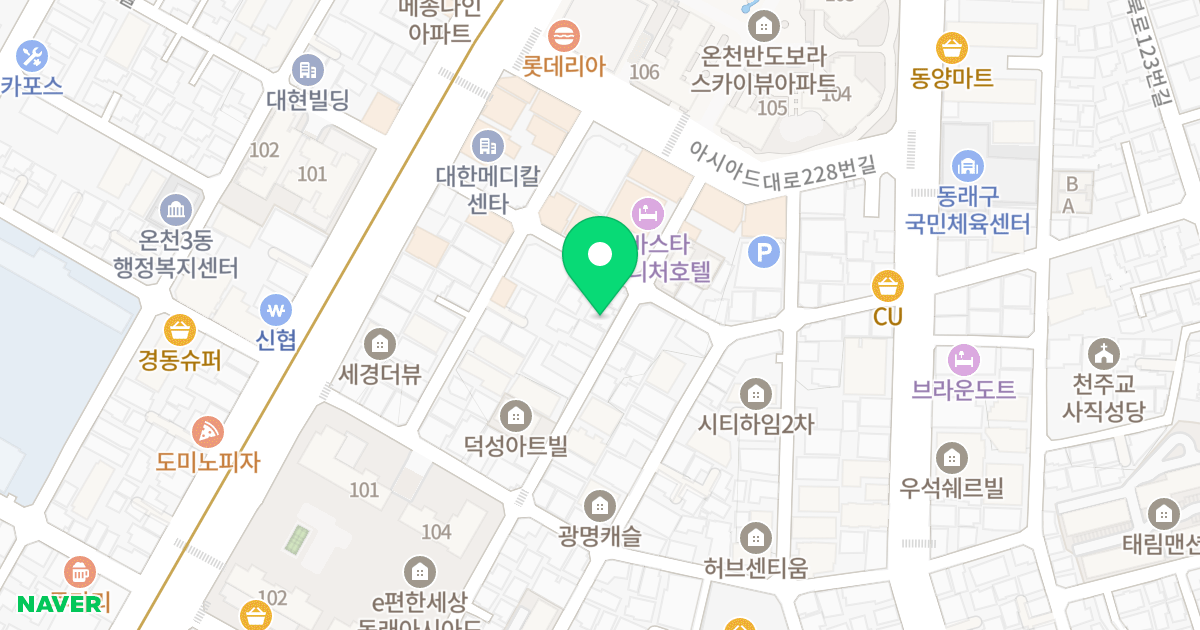 듀크1 위치 지도 - 부산광역시 동래구 여고북로23번길 45