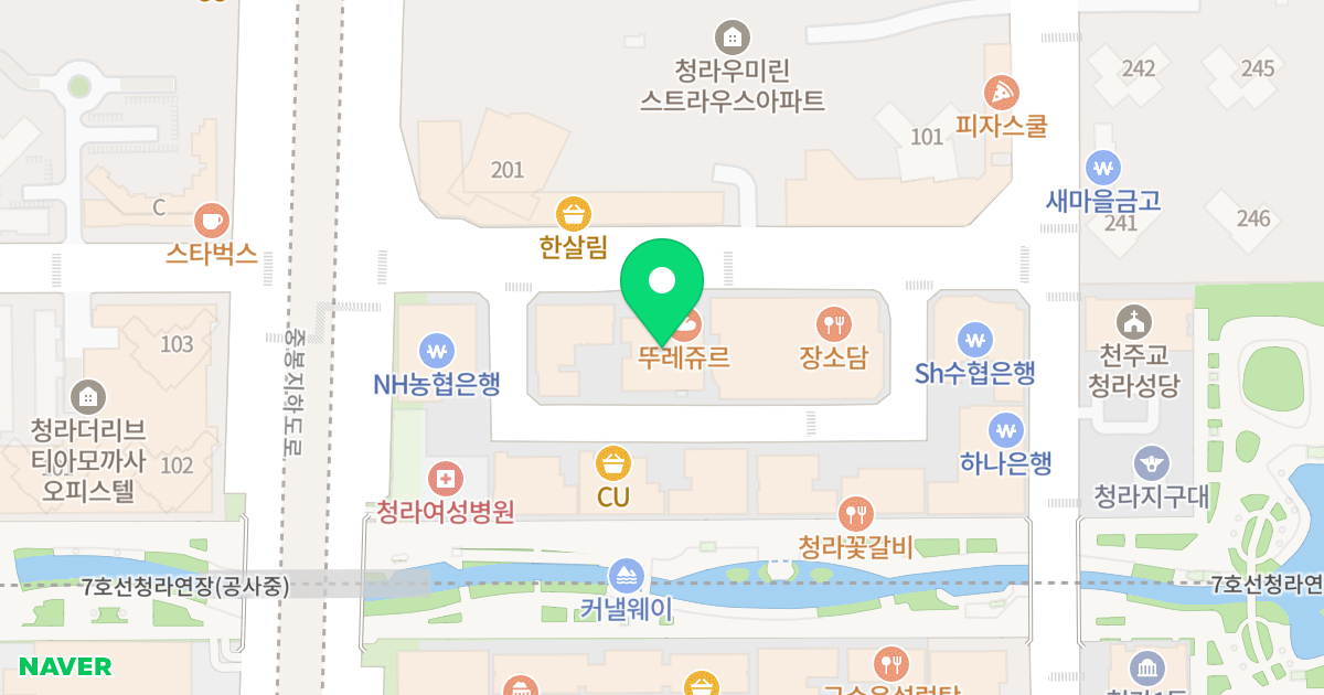 서후센타시아 위치 지도 - 인천광역시 서구 중봉대로612번길 16