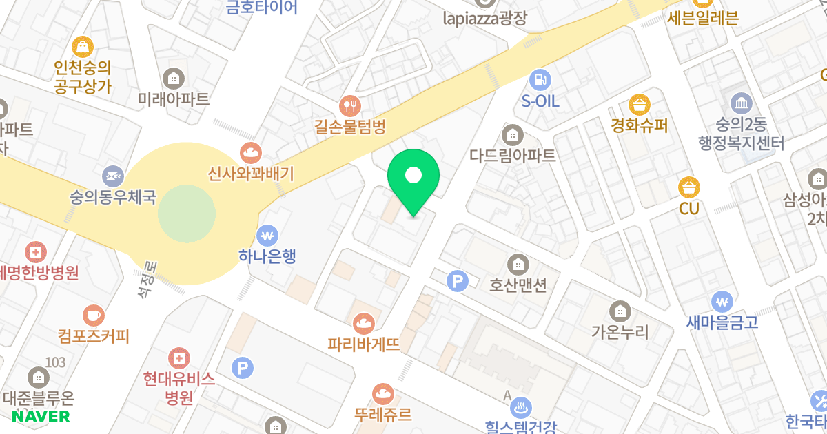 명보프라임 위치 지도 - 인천광역시 미추홀구
