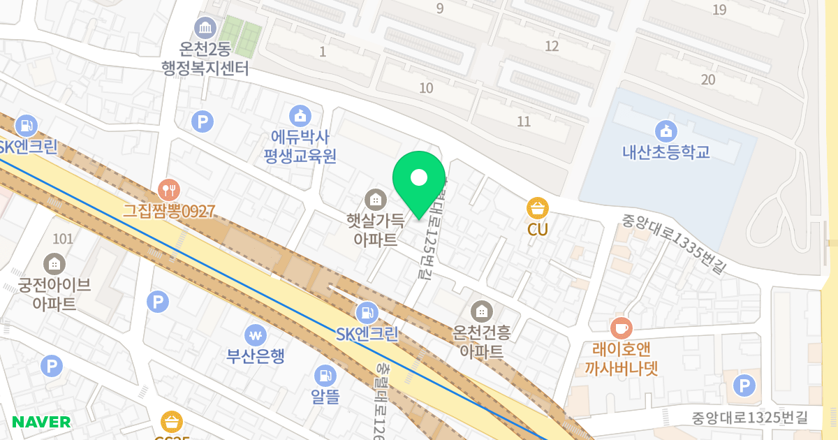 블루스카이 위치 지도 - 부산광역시 동래구