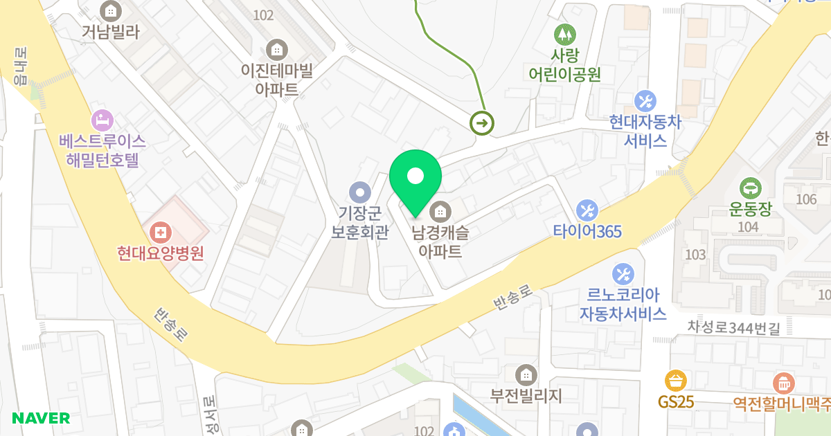 남경캐슬 위치 지도 - 부산광역시 기장군 기장읍 배산로68번길 5