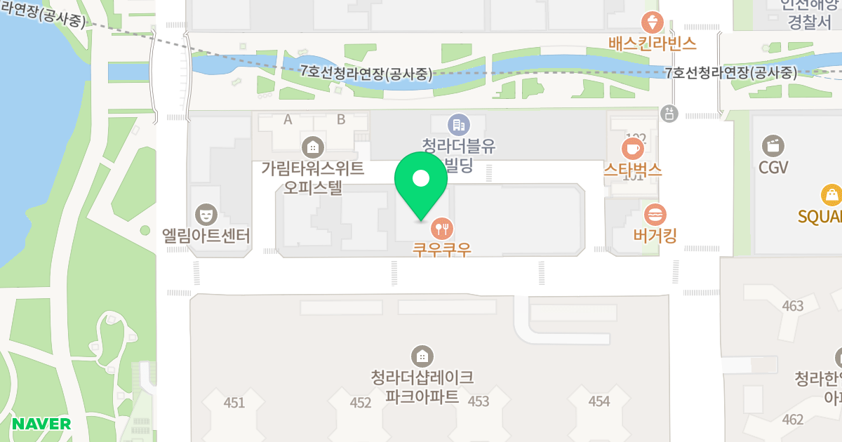 크리스탈뷰 2차 위치 지도 - 인천광역시 서구 크리스탈로74번길 17