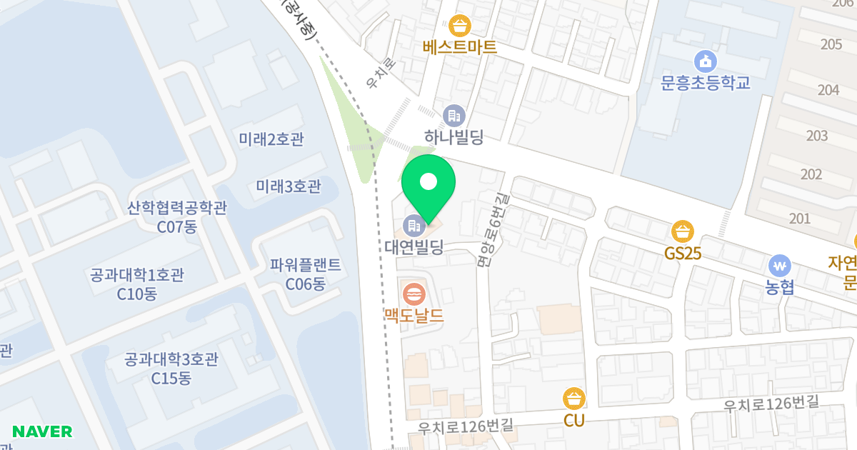 대연빌딩 위치 지도 - 광주광역시 북구 우치로 140