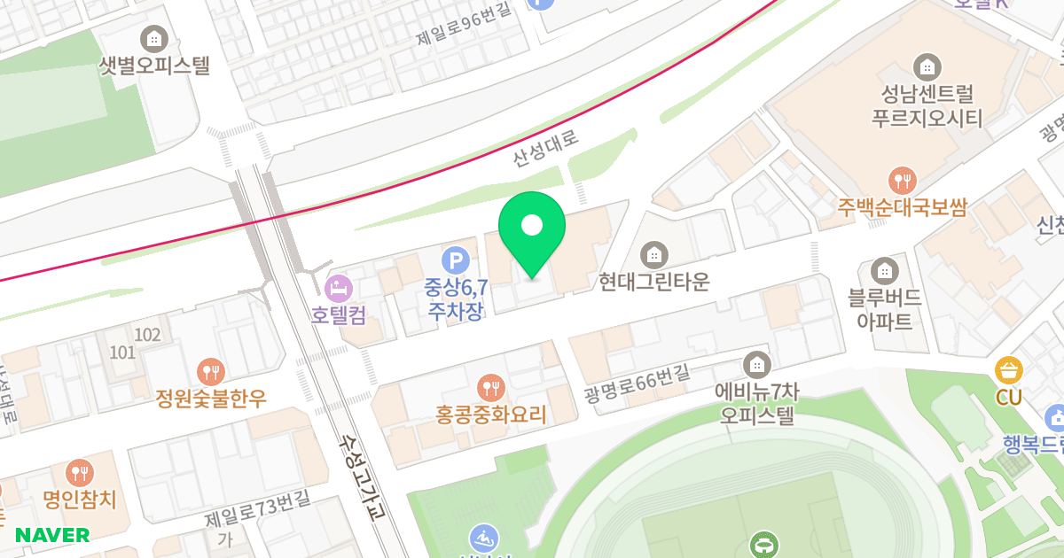 제니스오피스텔 위치 지도 - 경기도 성남시 중원구 광명로 65