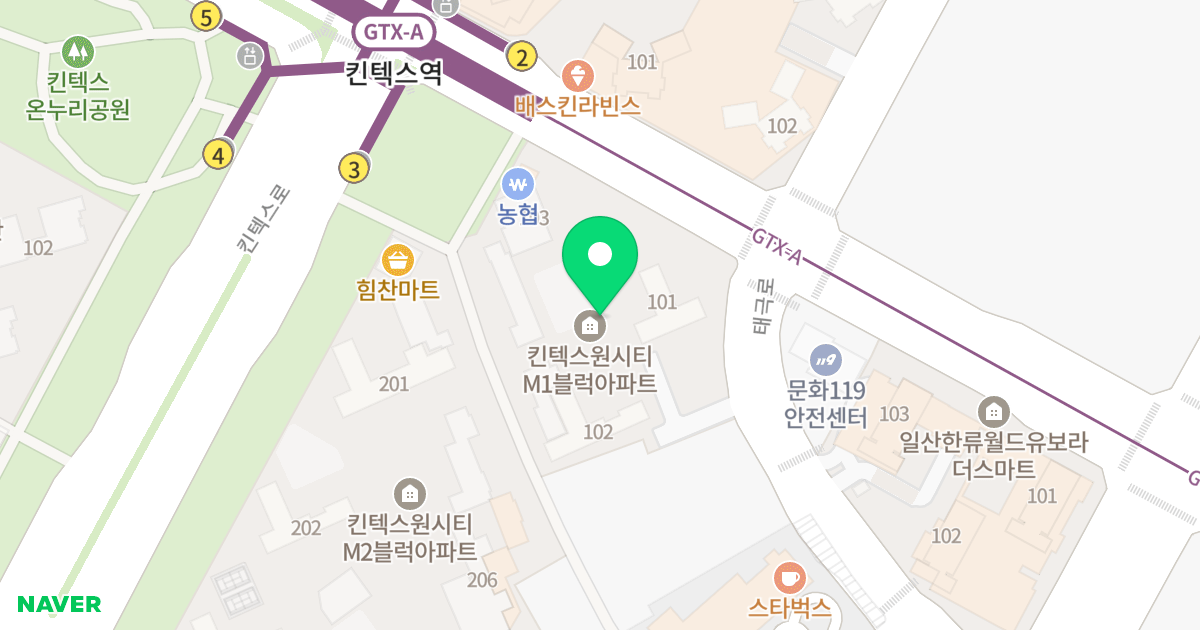 킨텍스원시티 1블럭 위치 지도 - 경기도 고양시 일산동구 태극로 8