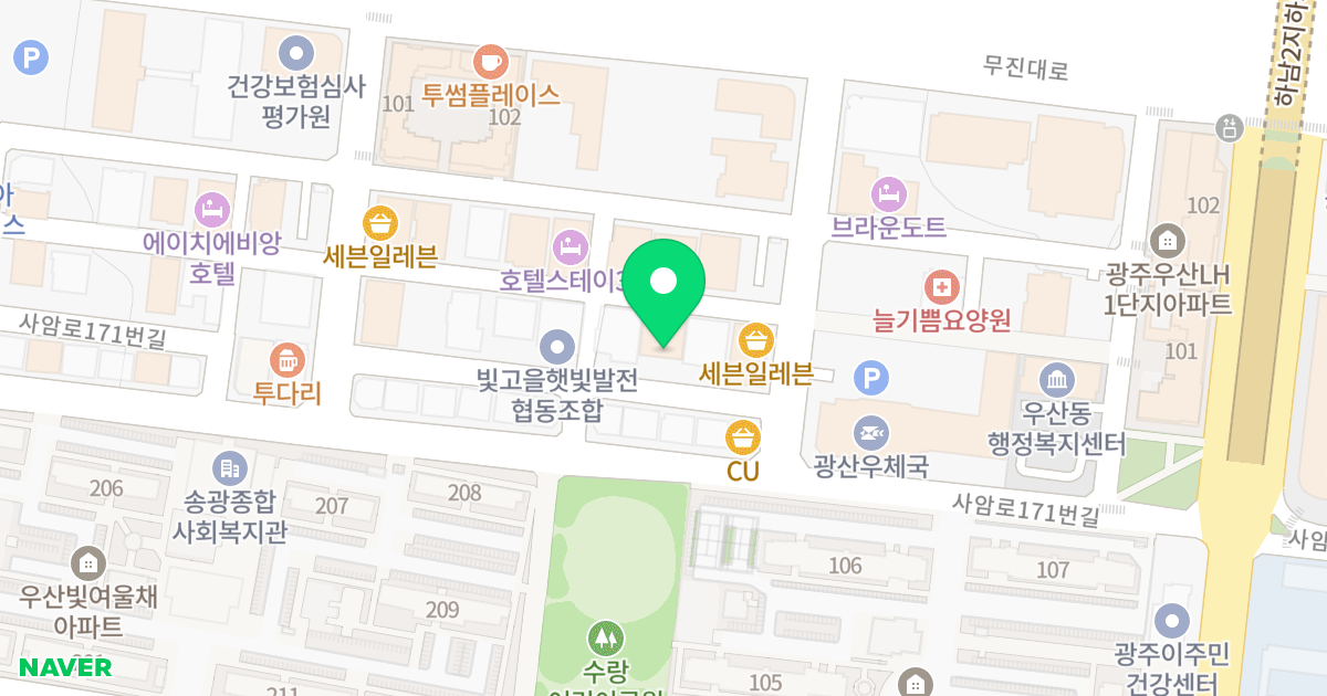 복천빌딩신축 위치 지도 - 광주광역시 광산구 무진대로212번길 29-27