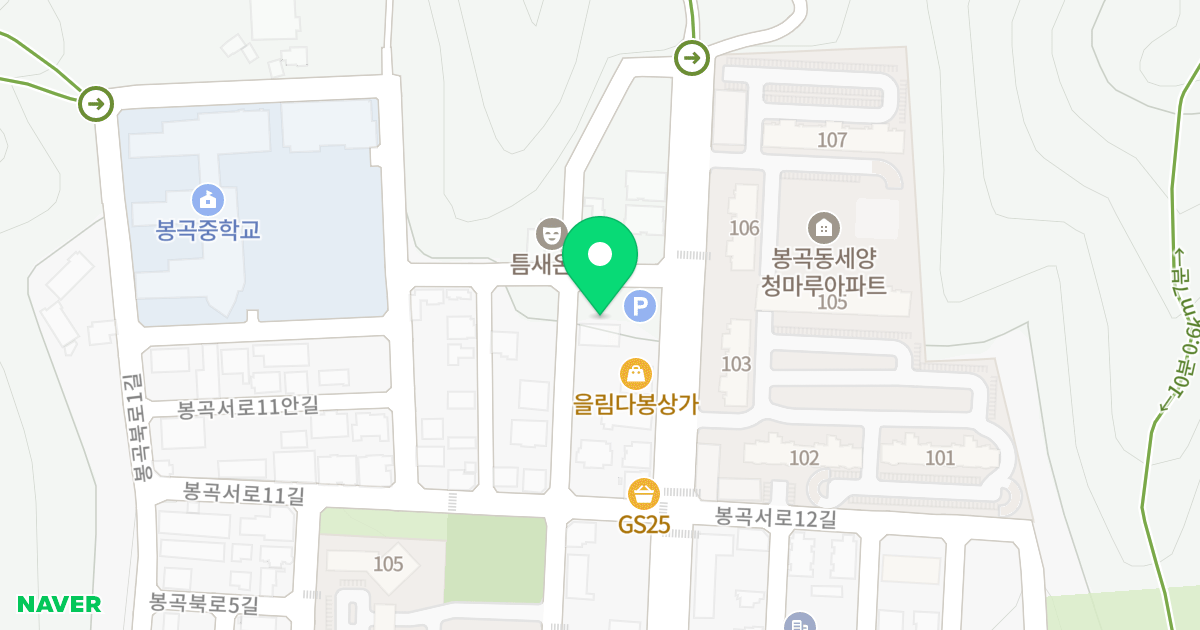 봉곡세인트빌 위치 지도 - 경상북도 구미시