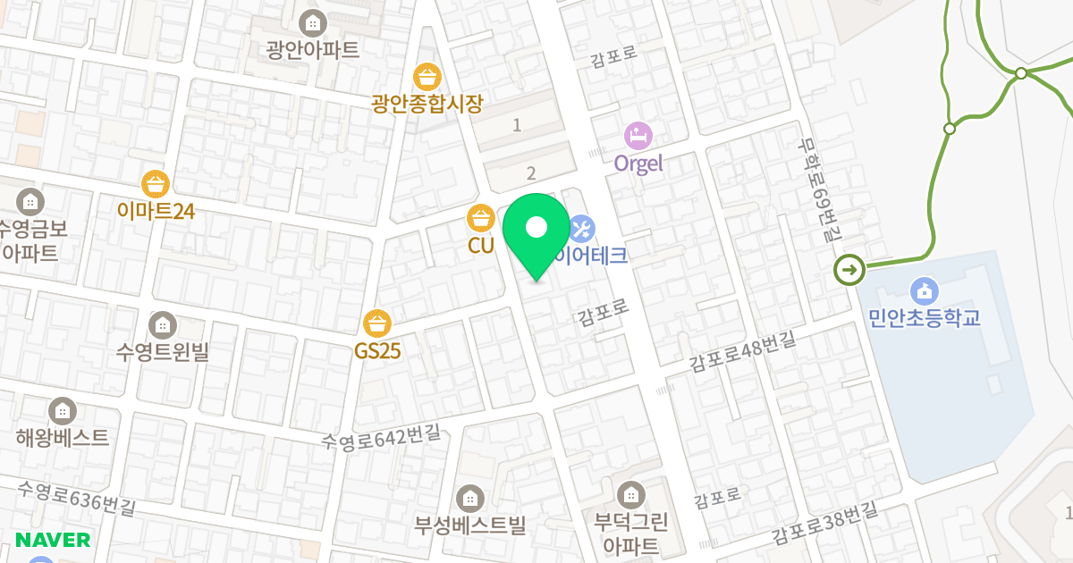 더숲11차 위치 지도 - 부산광역시 수영구 무학로49번길 48
