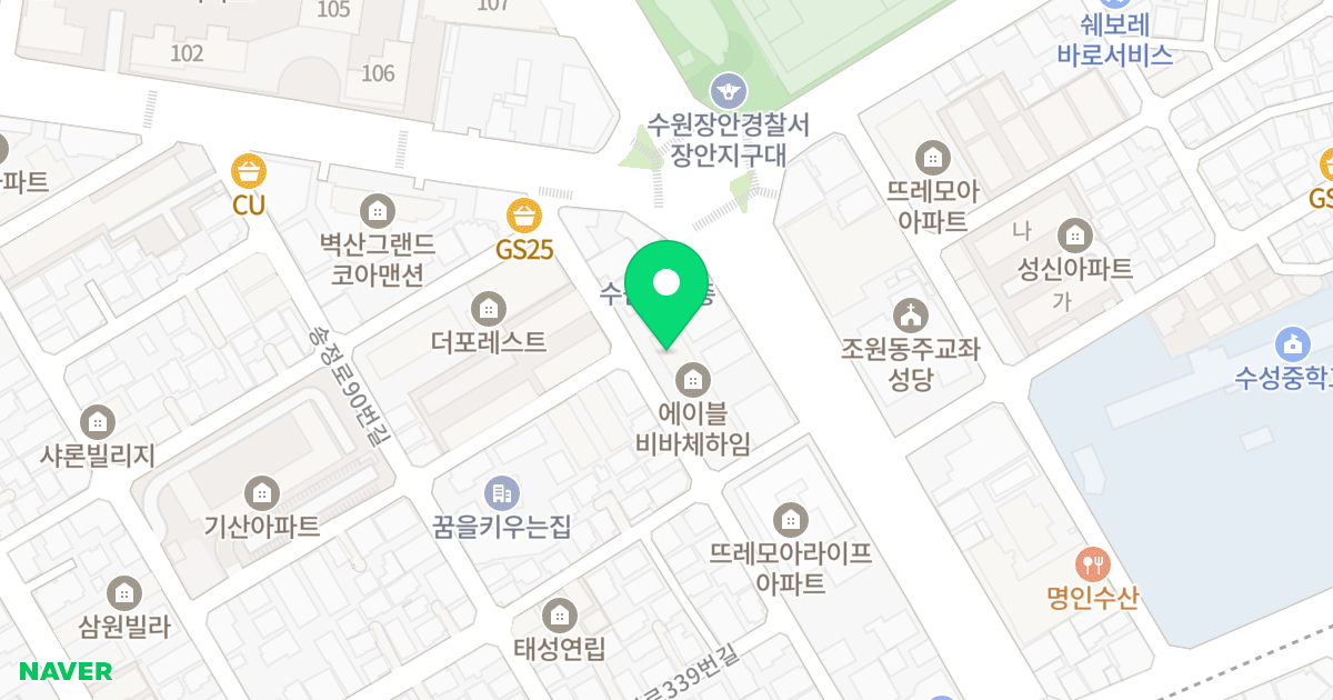 비바체하임 위치 지도 - 경기도 수원시 장안구 송정로104번길 21