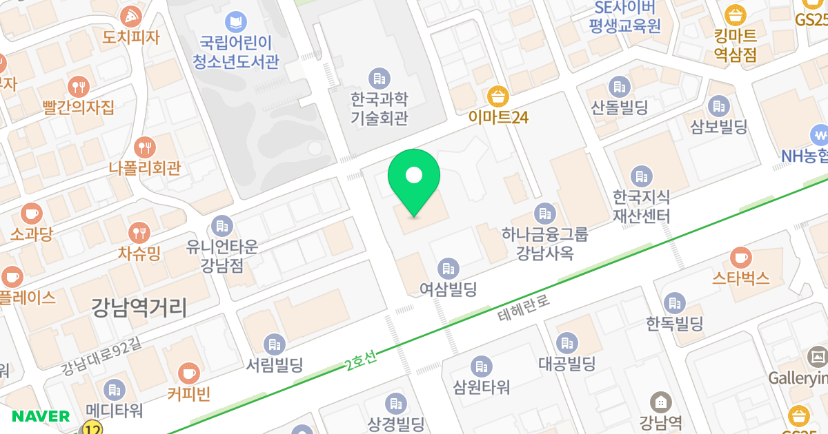 강남 IBC 오피스텔 위치 지도 - 서울특별시 강남구 테헤란로7길 8