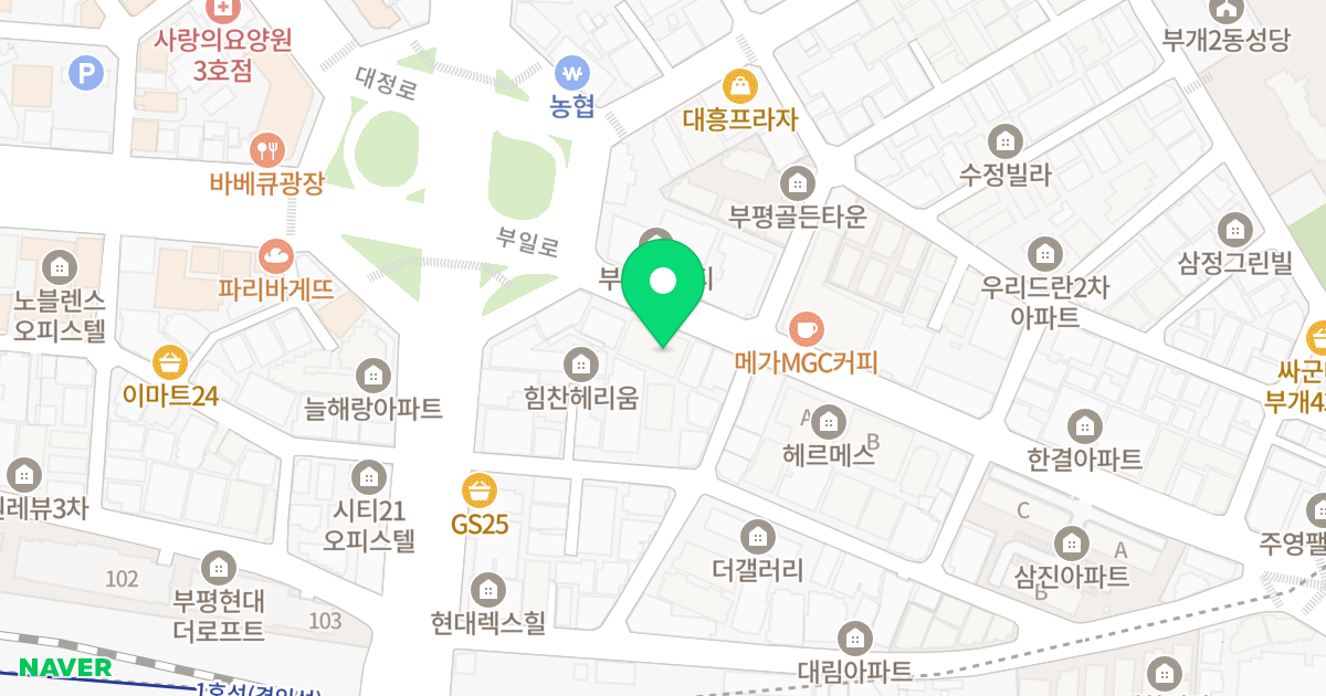 현대홈타운 위치 지도 - 인천광역시 부평구 부일로 4