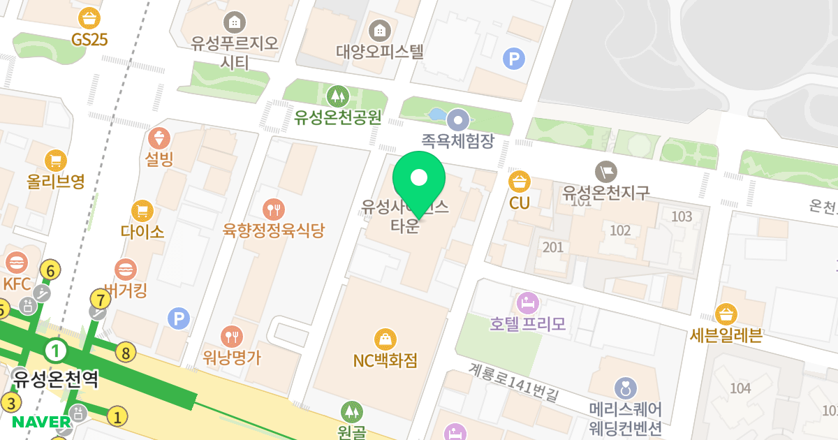 사이언스타운 주상복합 위치 지도 - 대전광역시 유성구 온천로 60