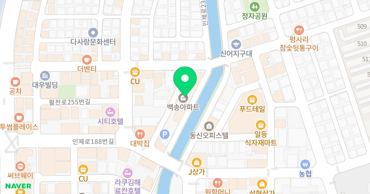 백송아파트 위치 지도 - 경상남도 김해시 활천로255번길 32-20