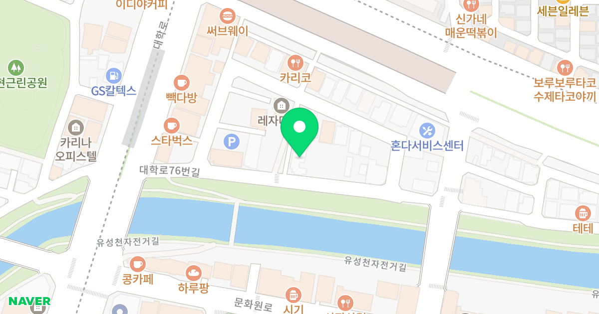 와이즈 빌 위치 지도 - 대전광역시 유성구 대학로76번길 29