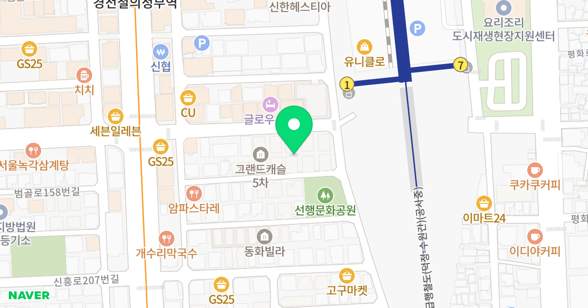 그랜드캐슬3차 위치 지도 - 경기도 의정부시 신흥로222번길 26