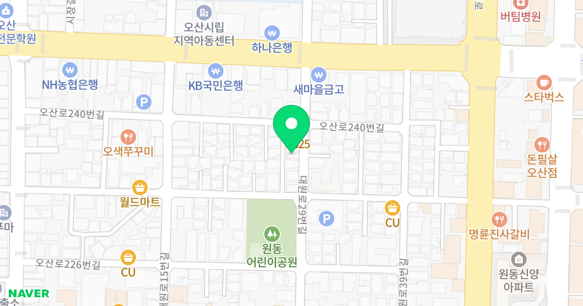 (751-35) 위치 지도 - 경기도 오산시 대원로29번길 17-1