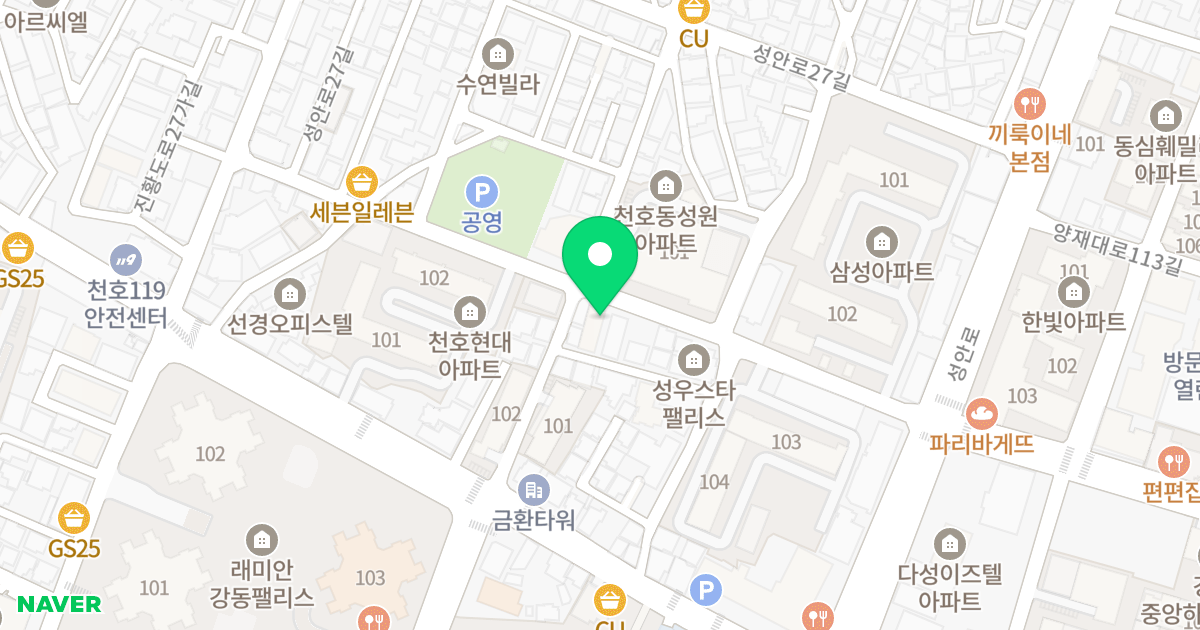 다성 이즈빌 위치 지도 - 서울특별시 강동구 성안로25길 31