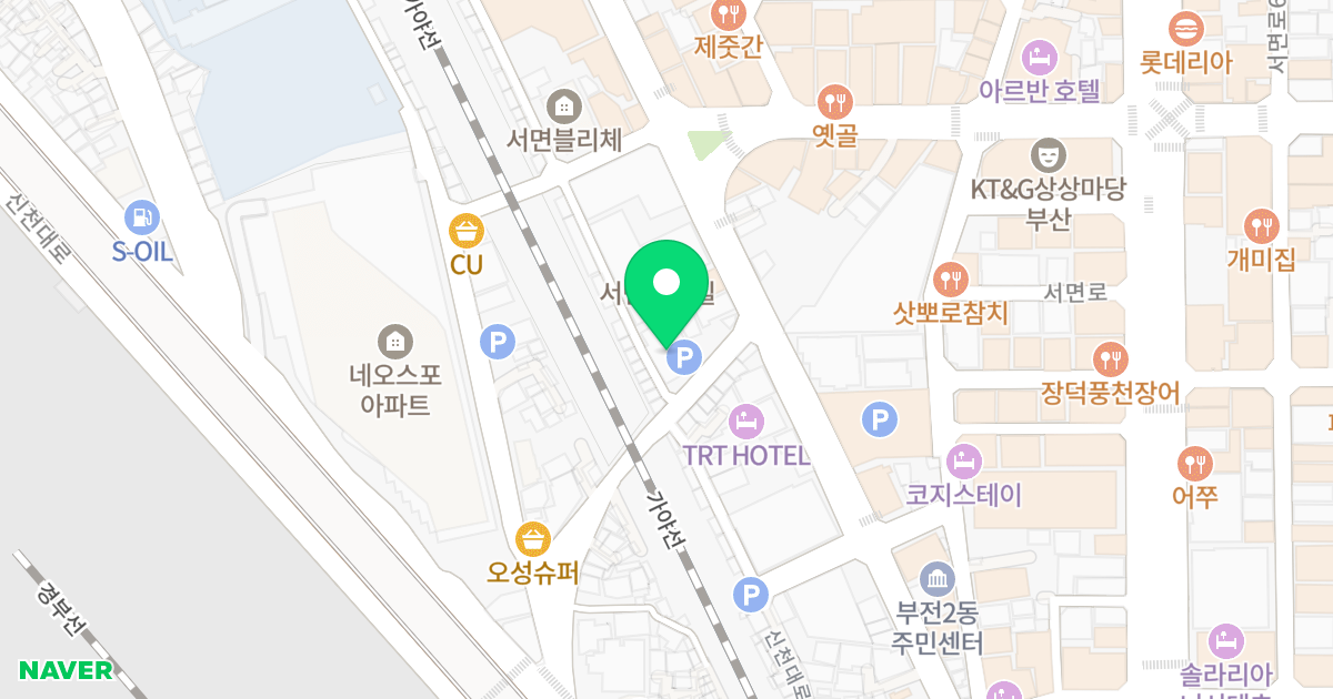 KH 파인빌 위치 지도 - 부산광역시 부산진구 신천대로102번길 29