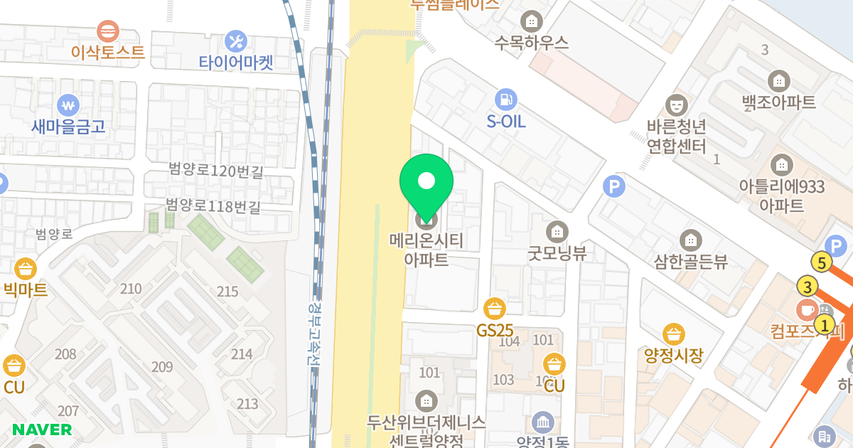 메리온시티 위치 지도 - 부산광역시 부산진구  52