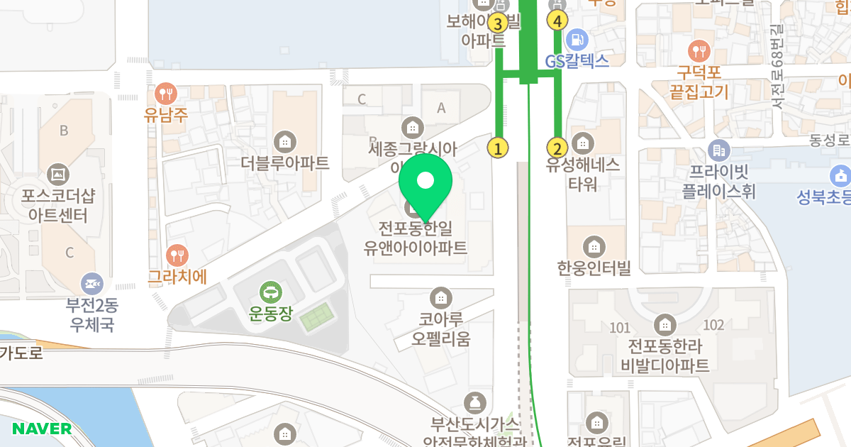 한일유앤아이 위치 지도 - 부산광역시 부산진구 전포대로171번길 13