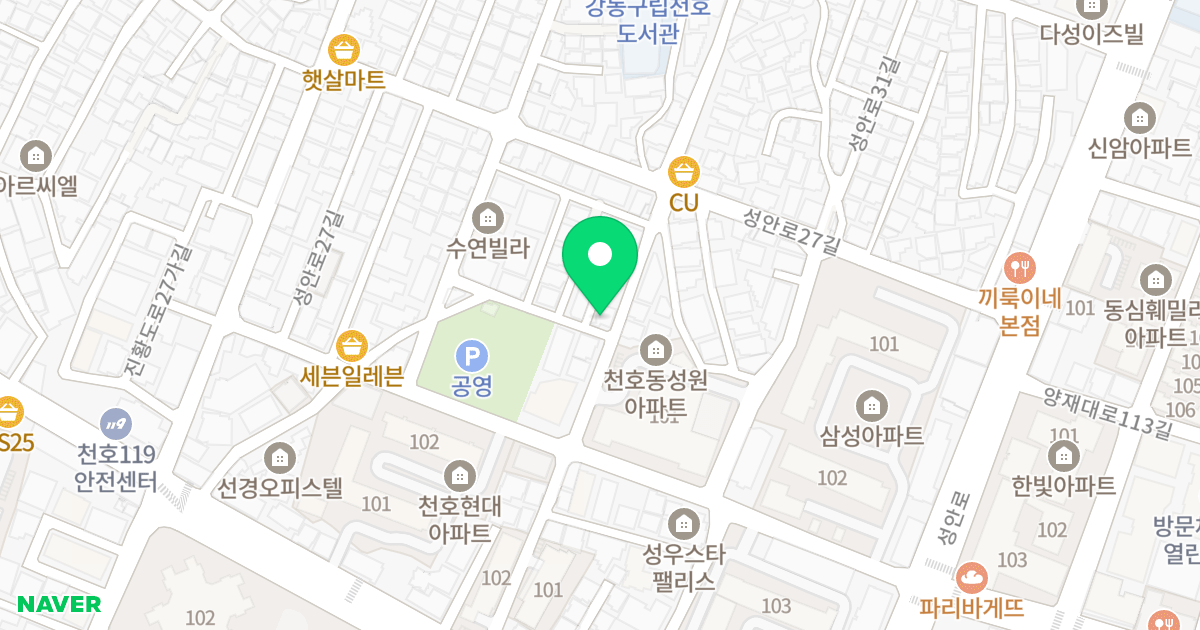 아이빌리지 위치 지도 - 서울특별시 강동구