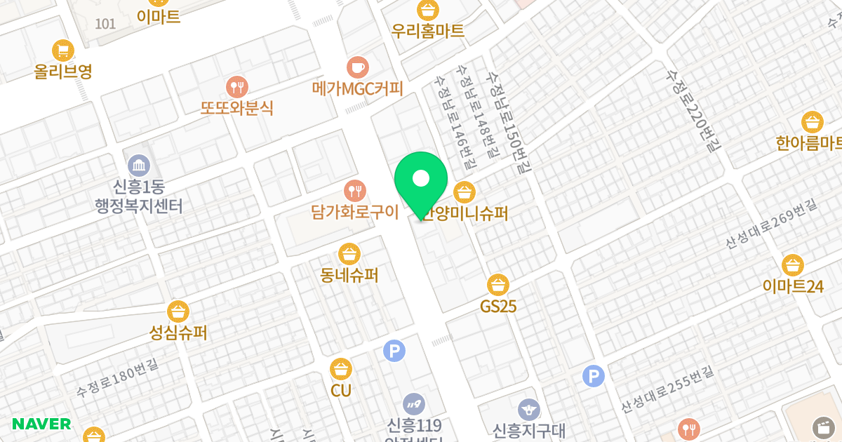마나하임 위치 지도 - 경기도 성남시 수정구 시민로164번길 2